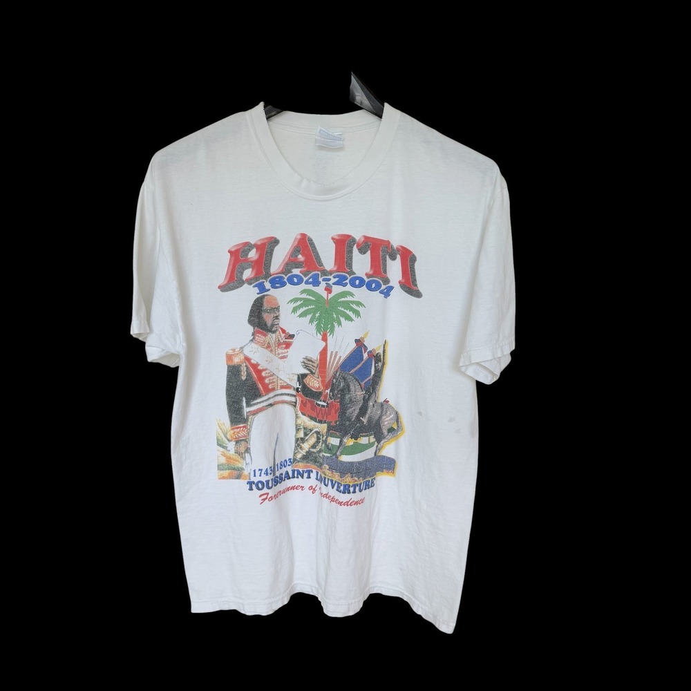 90's Haiti 1804-2004‎ Toussaint Louverture T-Shirt Distressed Large